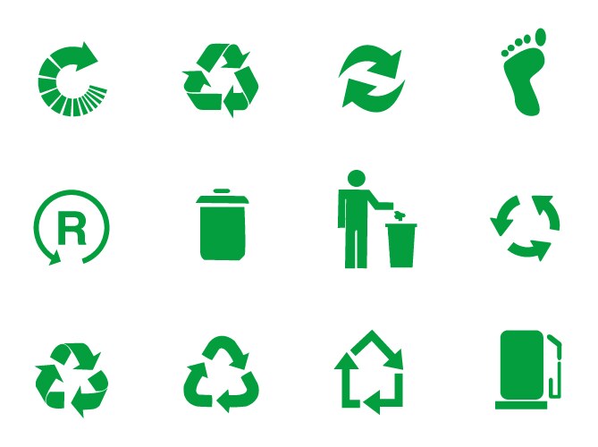 Recycle signs vector image