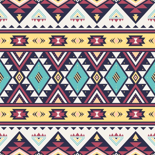Tribal geometric seamless pattern Royalty Free Vector Image