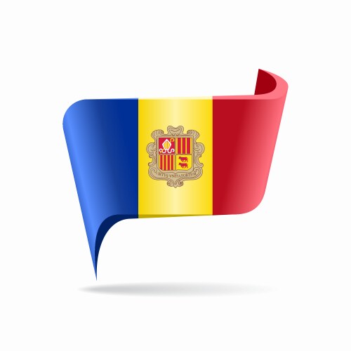 Andorran flag map pointer layout vector image