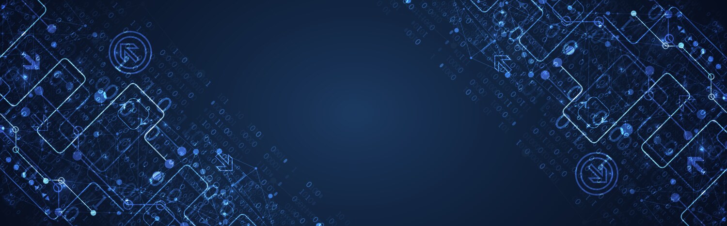 Abstract technology concept with binary code vector image