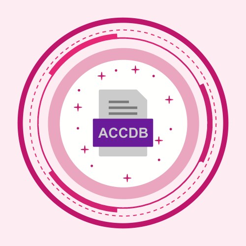 Accdb file document icon vector image