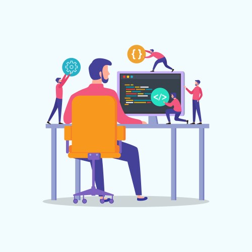 Programming web development design concept vektorbild
