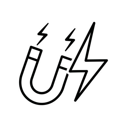 Retro UFO with Lightning Vector Image