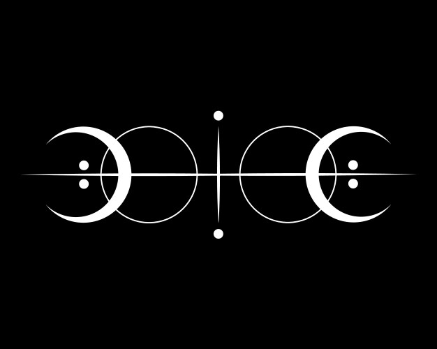 Sacred Moon & Geometry Logo Vector Image