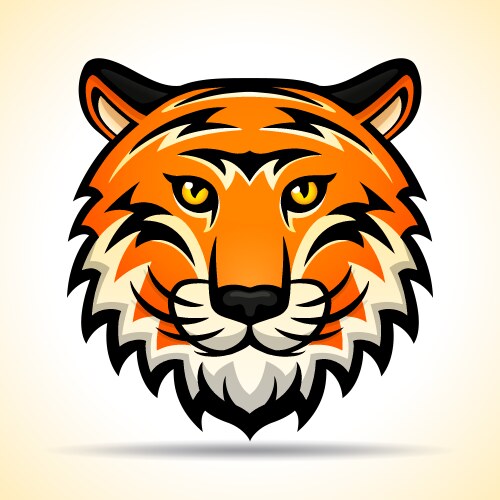 Tiger Head Emblem Vector Image