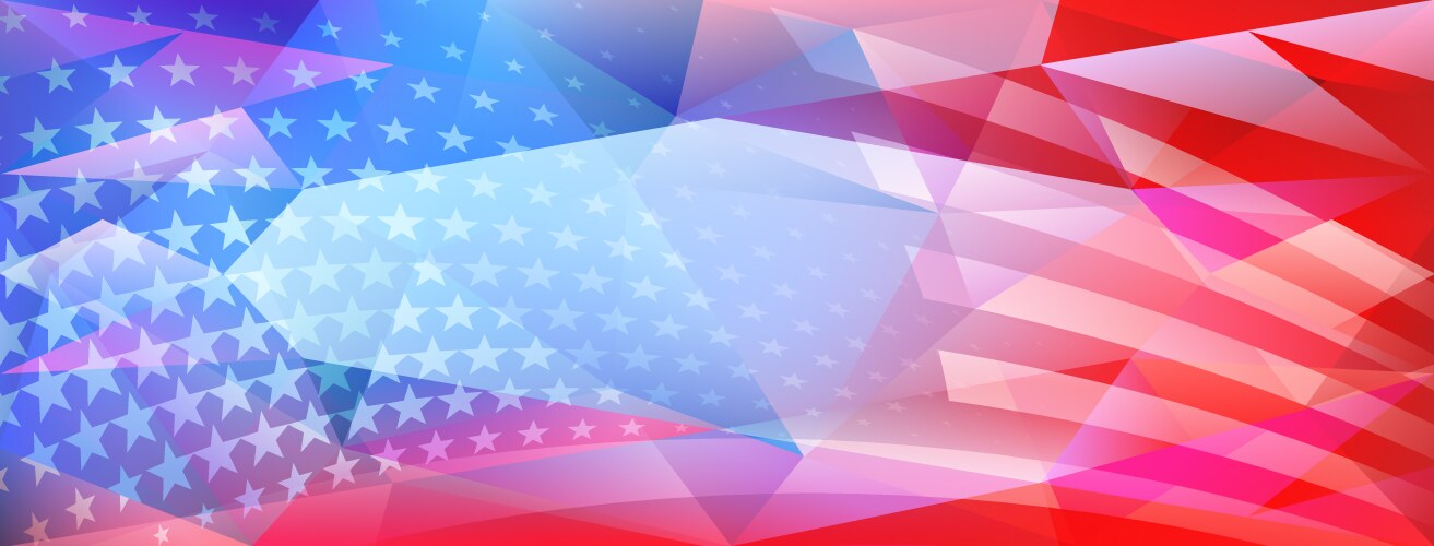 usa independence day abstract crystal background vector image