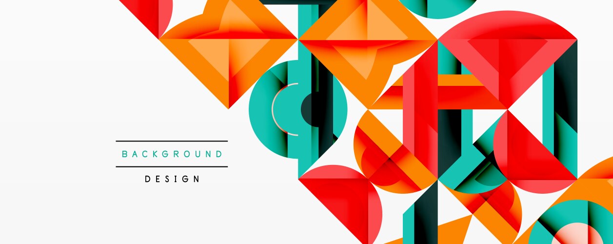 Abstract geometric shapes overlap creating vector image