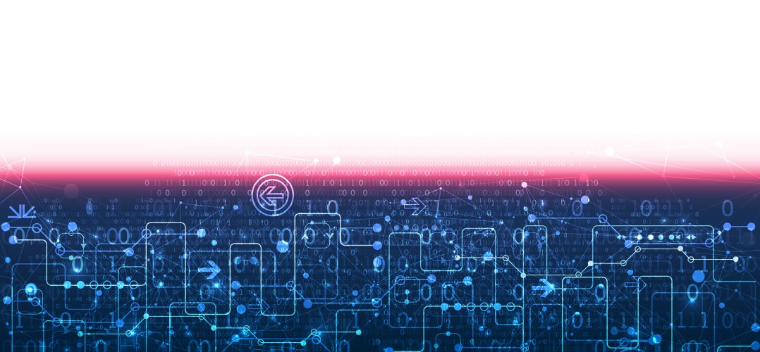 Abstract technology concept with binary code vector image