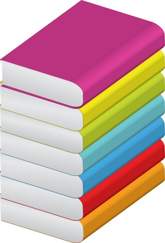 Colorful books Royalty Free Vector Image - VectorStock