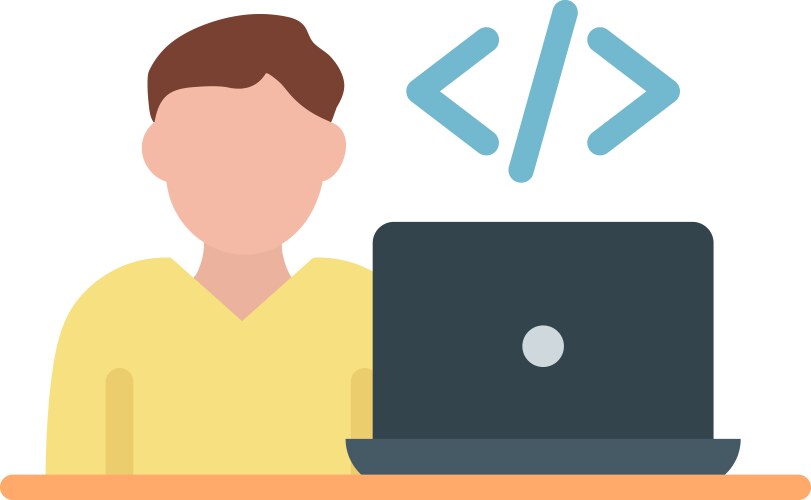 Software developer icon image suitable vector image