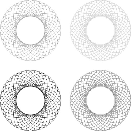 Spirograph abstract element circle shape vector image