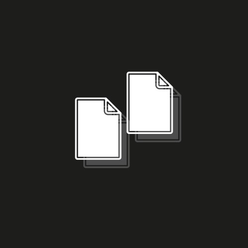 Copy or duplicate document icon - web page symbol vector image