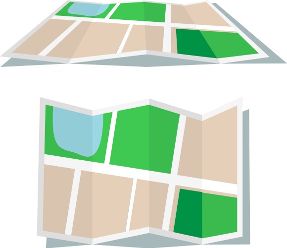 Map icon flat style Vector Image