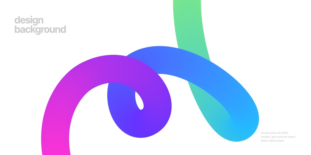 Template with colorful gradient squiggles shapes vector image