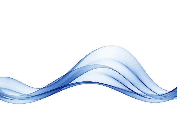 Abstract blue wave background transparent Vector Image