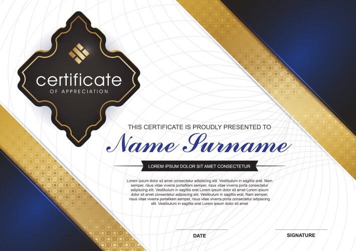 certificate 348 vector image