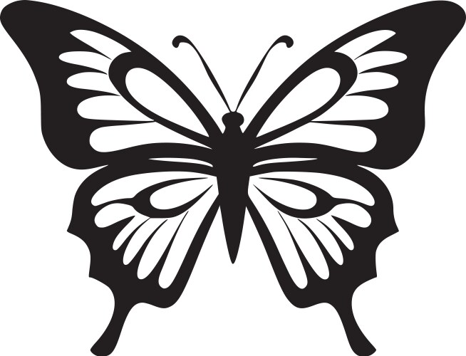Butterfly - minimalist and flat logo Vector Image