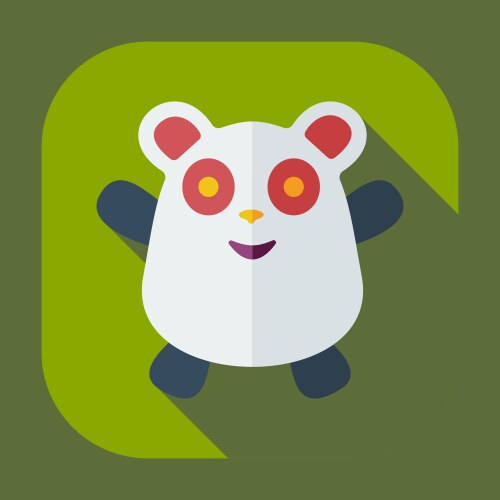 Flat modern design with shadow icons pandas Vector Image