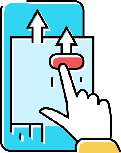 Parallax scrolling ux ui design color icon vector image