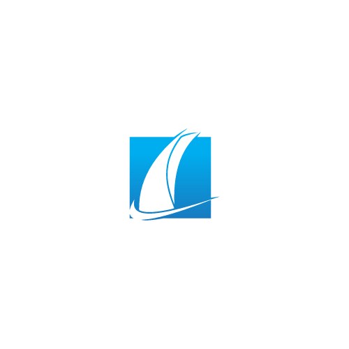 sailing boat logo vector image