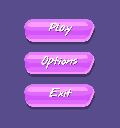 Cool shiny computer game menu interface collection vector image