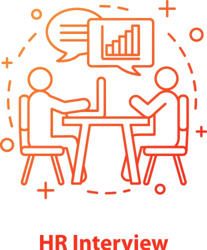 Practice interviewing concept icon Royalty Free Vector Image