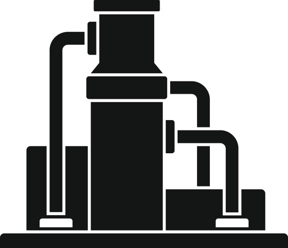 Oil refinery icon simple style Vector Image