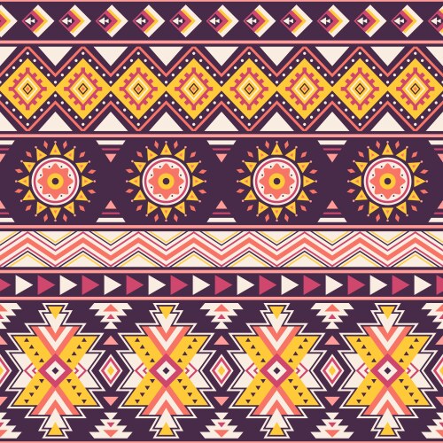 Aztec geometric seamless pattern Royalty Free Vector Image