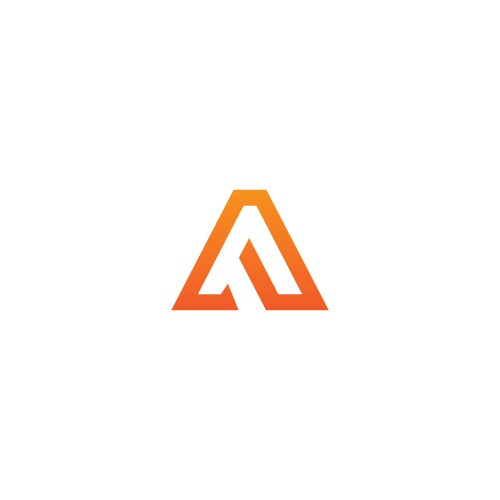 Triangle a initial logo Royalty Free Vector Image