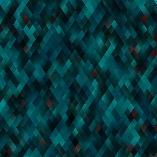 Dark green mosaic background abstract grid texture vector image