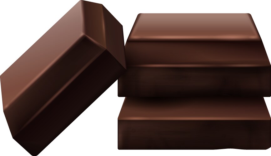 Chocolate pieces Royalty Free Vector Image - VectorStock