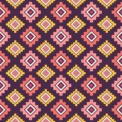 Tribal geometric seamless pattern vector image