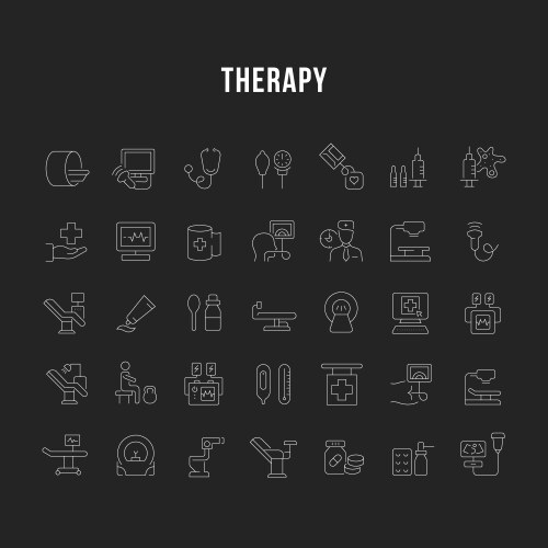 Ketamine therapy series set flat Royalty Free Vector Image