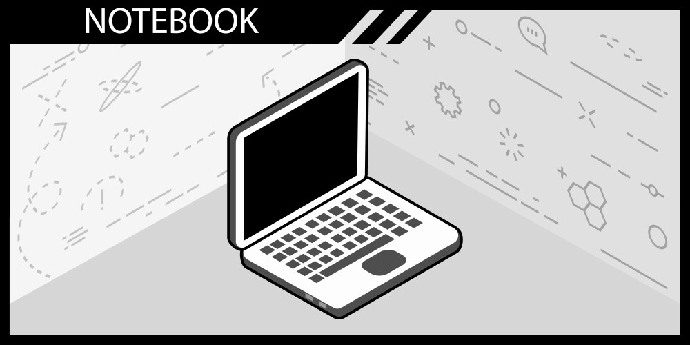Notebook isometric design icon web 3d colorful vector image