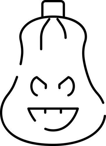 Spooky Pumpkin Line Icon – Royalty-Free Vector | VectorStock