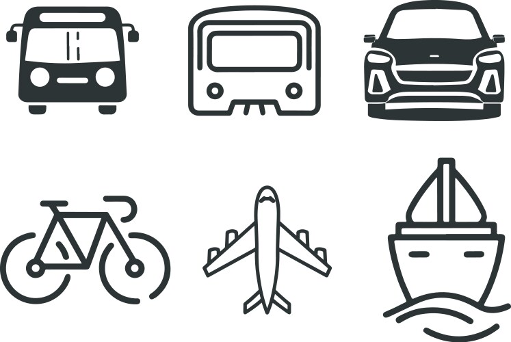 Bus and train logo template Royalty Free Vector Image