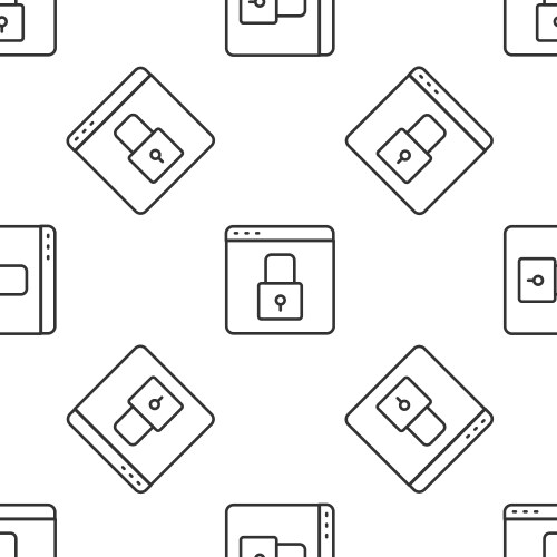 Grey line secure your site with https ssl icon vector image