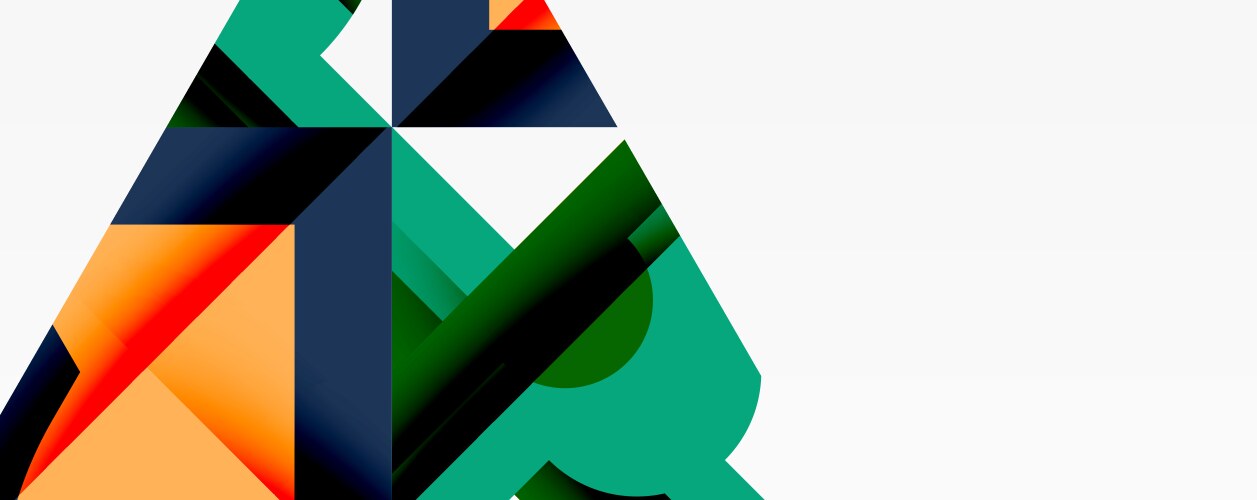 Abstract geometric shapes overlap creating vector image