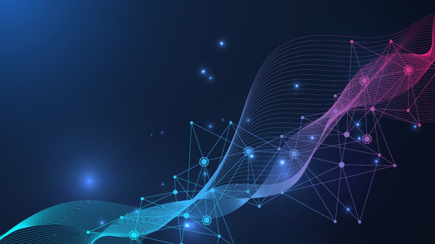 Global network connection website header or banner vector image
