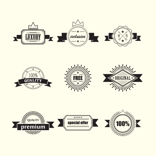 Vintage badge templates Royalty Free Vector Image