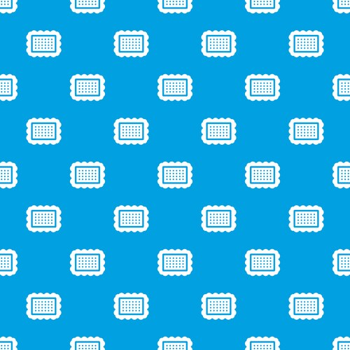 Cookie pattern seamless blue vector image