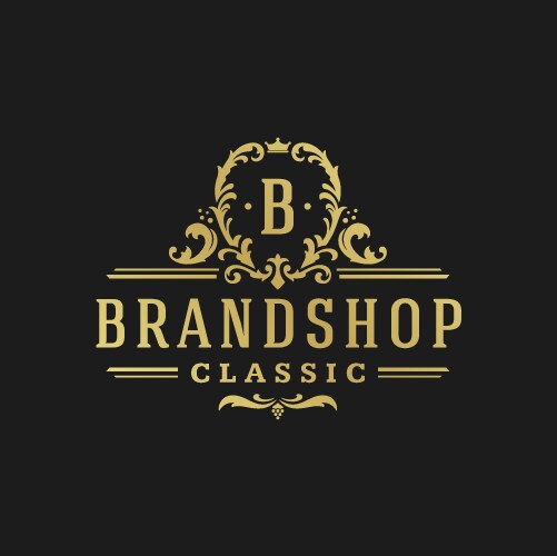 Luxury logo design template Vector Image