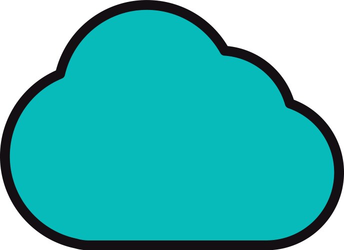 User interface cloud computing storage data linear vector image