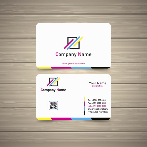 cmyk business card vector