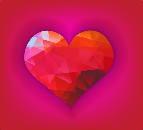 Red abstract heart Royalty Free Vector Image - VectorStock