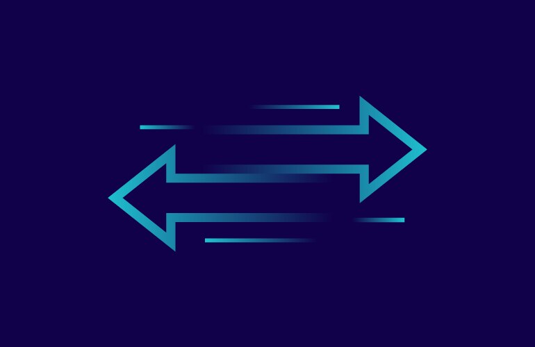 Transfer arrows design concept two Royalty Free Vector Image