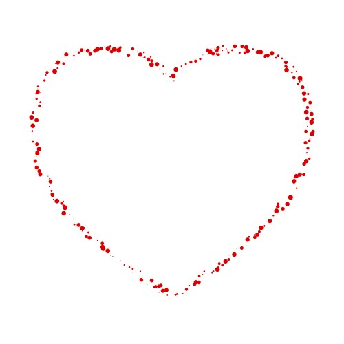 valentine heart frame vector image