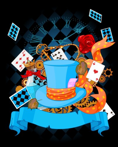 Giant Alice In Wonderland Royalty Free Vector Vectorstock