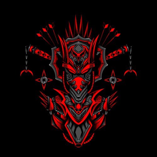 Queen darkness artwork with modern sacred Vector Image