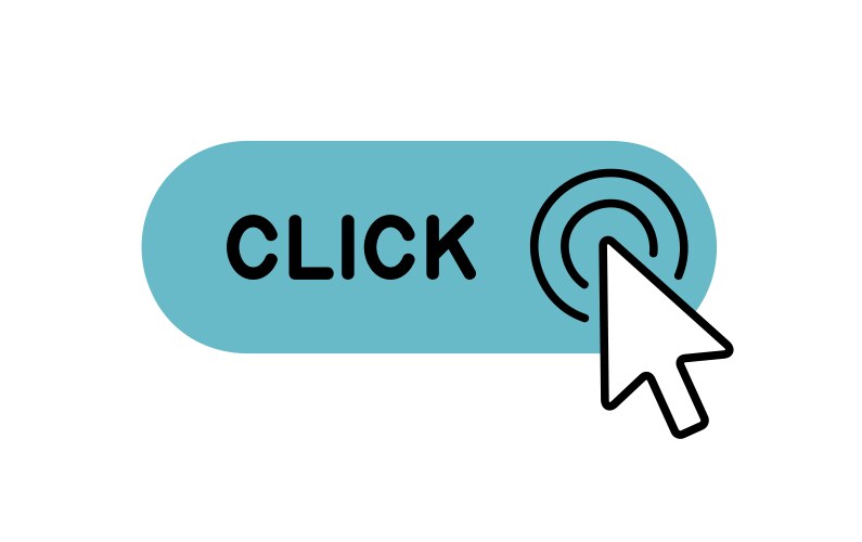 Click Button with Cursor Pointer vektorbild